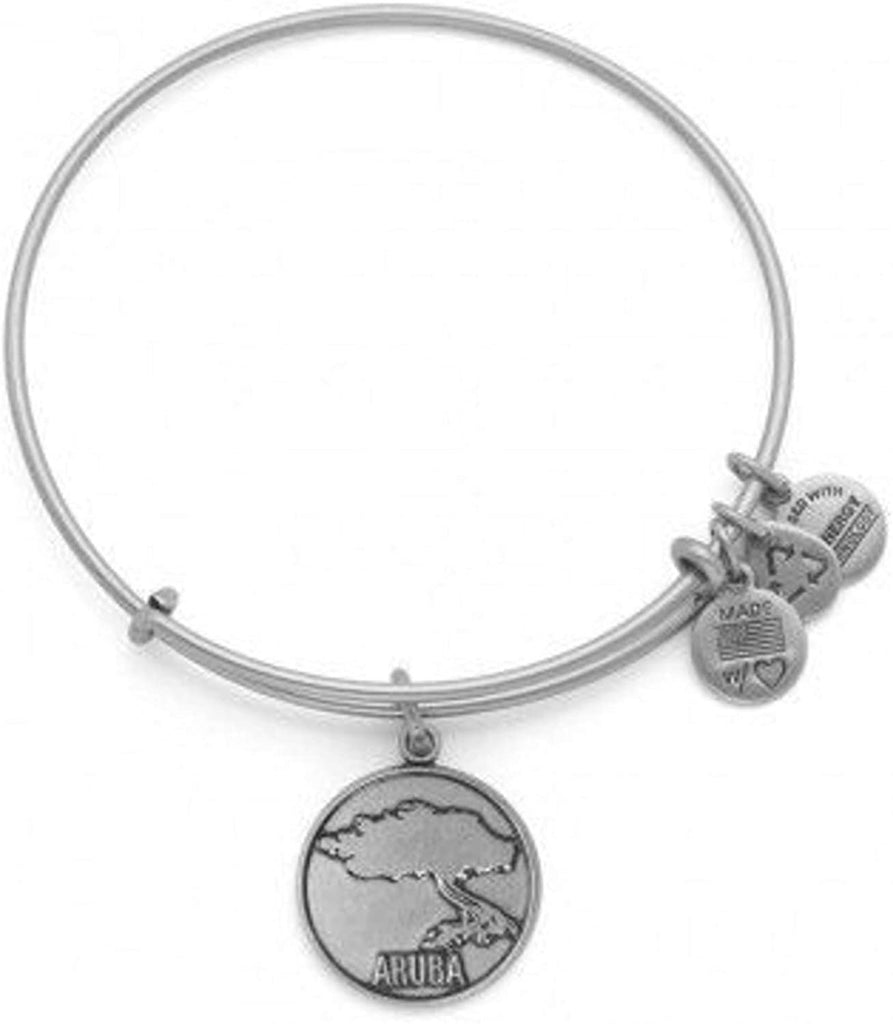 Alex and Ani Aruba Tree Rafaelian Silver Charm Bangle Bracelet