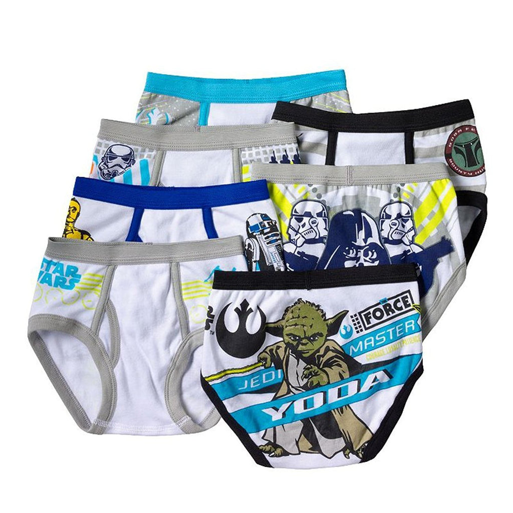 Star Wars 7-pk. Character Briefs (Yoda, Darth Vader, C3PO, R2-D2 and more) Size 2T/3T