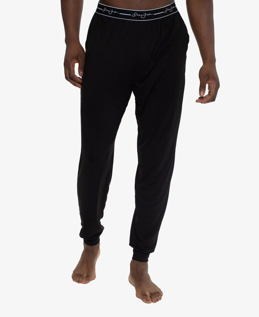 Sean John Mens Lounge Pants - Pockets Jersey Spandex/Polyester Blend Pajamas