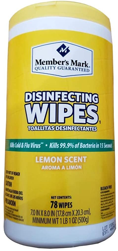 Member's Mark Disinfecting Wipes 78ct Lemon Scent