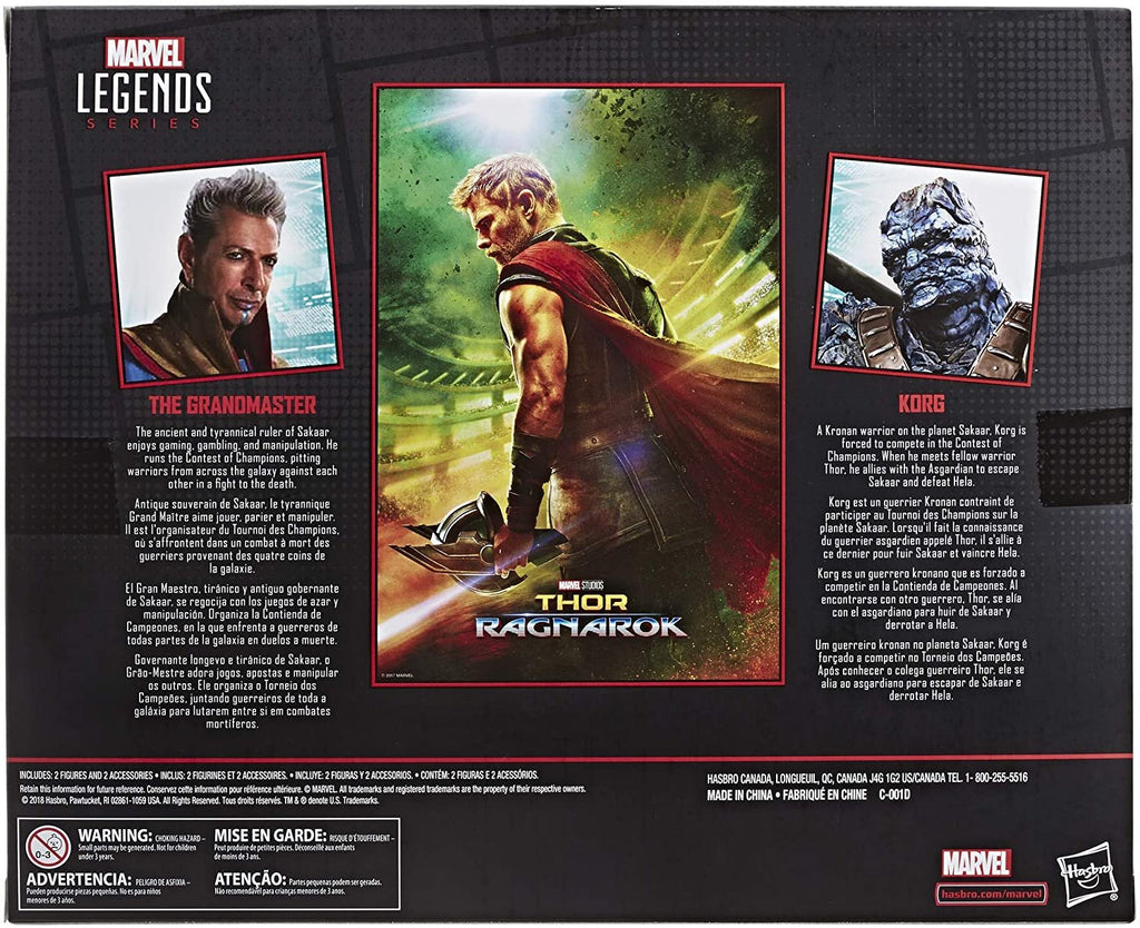 Marvel Legends Series Thor: Ragnarok 6"-Scale Movie-Inspired Grandmaster & Korg Collectible Action Figure 2 Pack