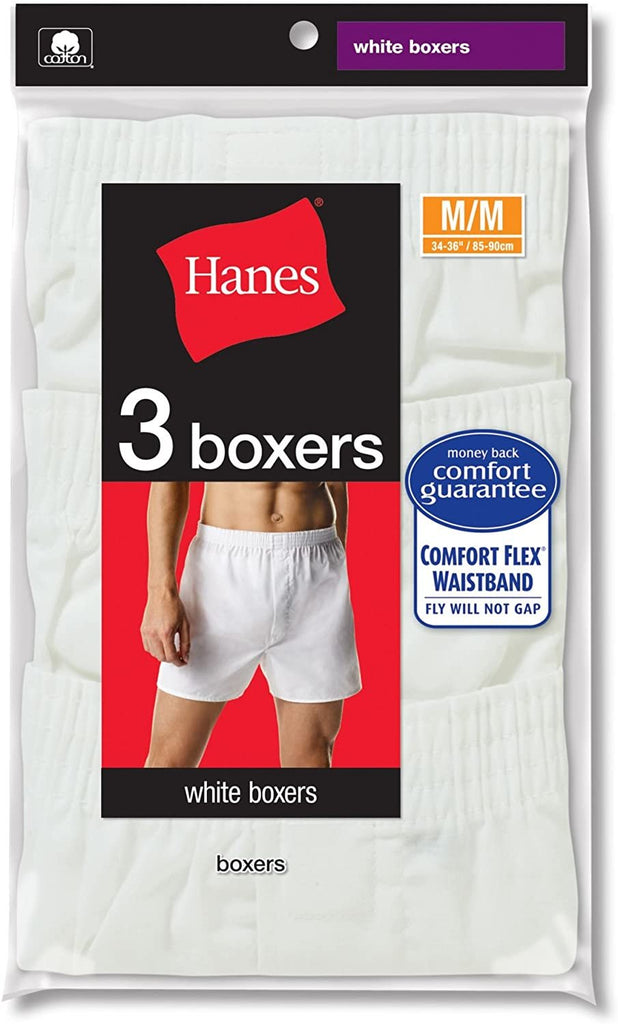 Hanes Full-Cut Woven Boxers (3-Pack)