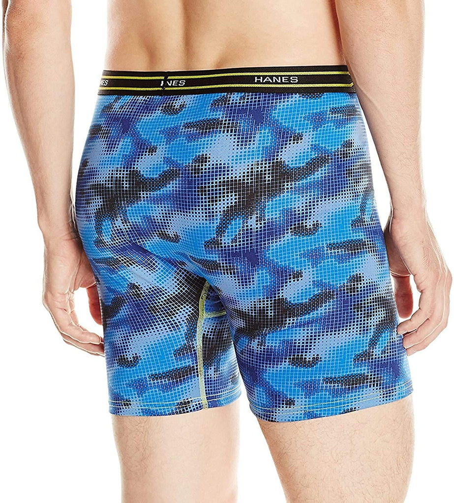 Hanes Men's 3-Pack X-Temp Performance Cool Boxer Brief (1 Print/2 Solids)