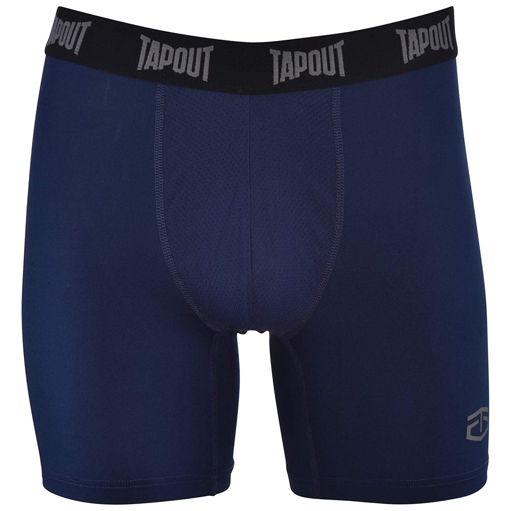 TapouT Mens Performance Boxer Briefs - 3-Pack Stretch Performance Training Underwear Breathable Athletic Fit No Fly