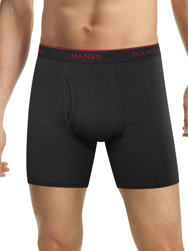 Hanes Men's 5-Pack Sports-Inspired Cool Dri Boxer Brief