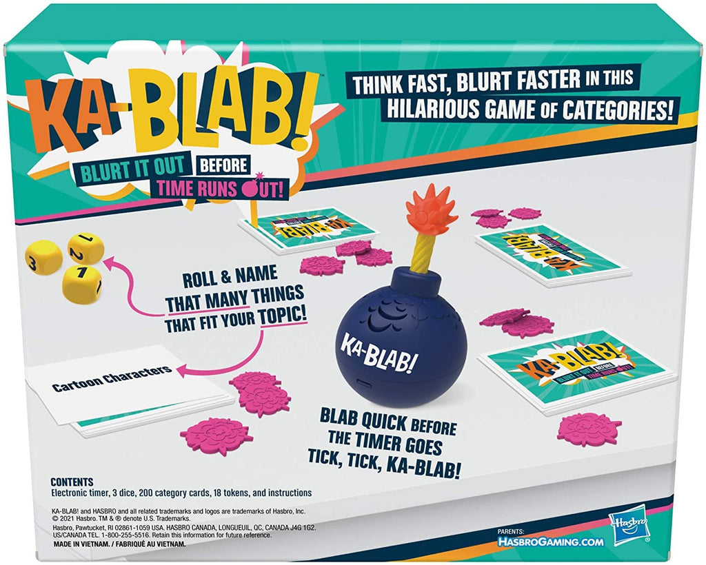 Ka-Blab! Family Game for Kids and Adults, Party Board Games, from The Makers of Party Games Like Scattergories, 2-6 Players, Ages 10+