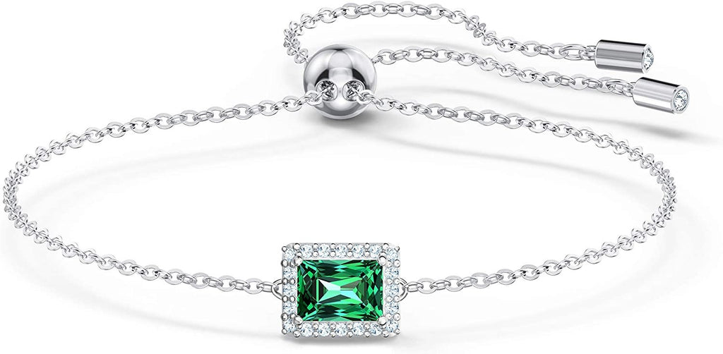 SWAROVSKI Women's Angelic Necklace & Bracelet Green and White Crystal Jewelry Collection