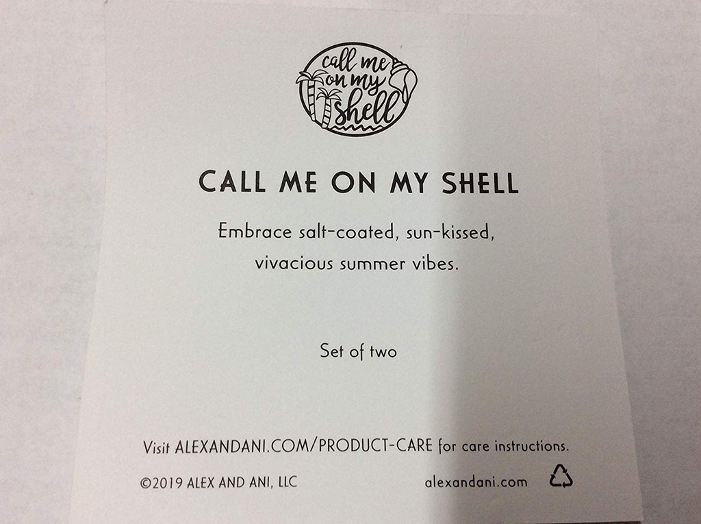 Alex and Ani Call Me On My Shell Set of 2 Bangle Bracelet Shiny Silver NWTBC