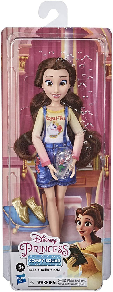 Disney Princess Comfy Squad Belle Fashion Doll, Toy Inspired by Ralph Breaks The Internet, Casual Outfit Doll, Girls 5 and Up , White