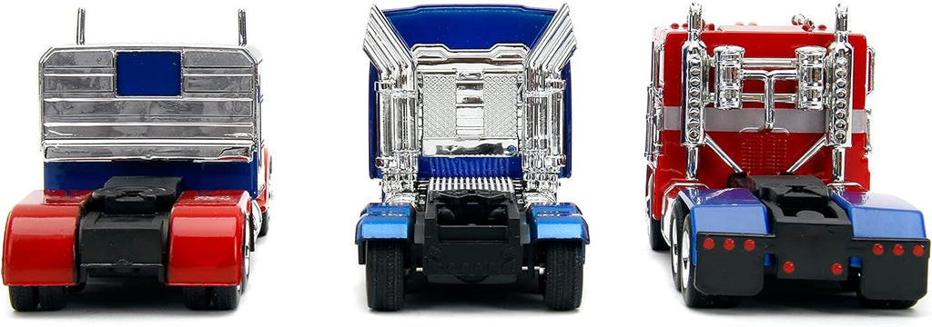 Transformers Optimus Prime 1:32 3-Pack Die-Cast Cars, Toys for Kids and Adults