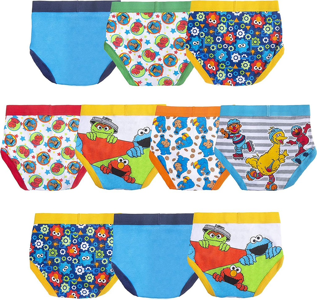 Sesame Street Boys' Underwear Multipacks, Sesame 10pk, 18