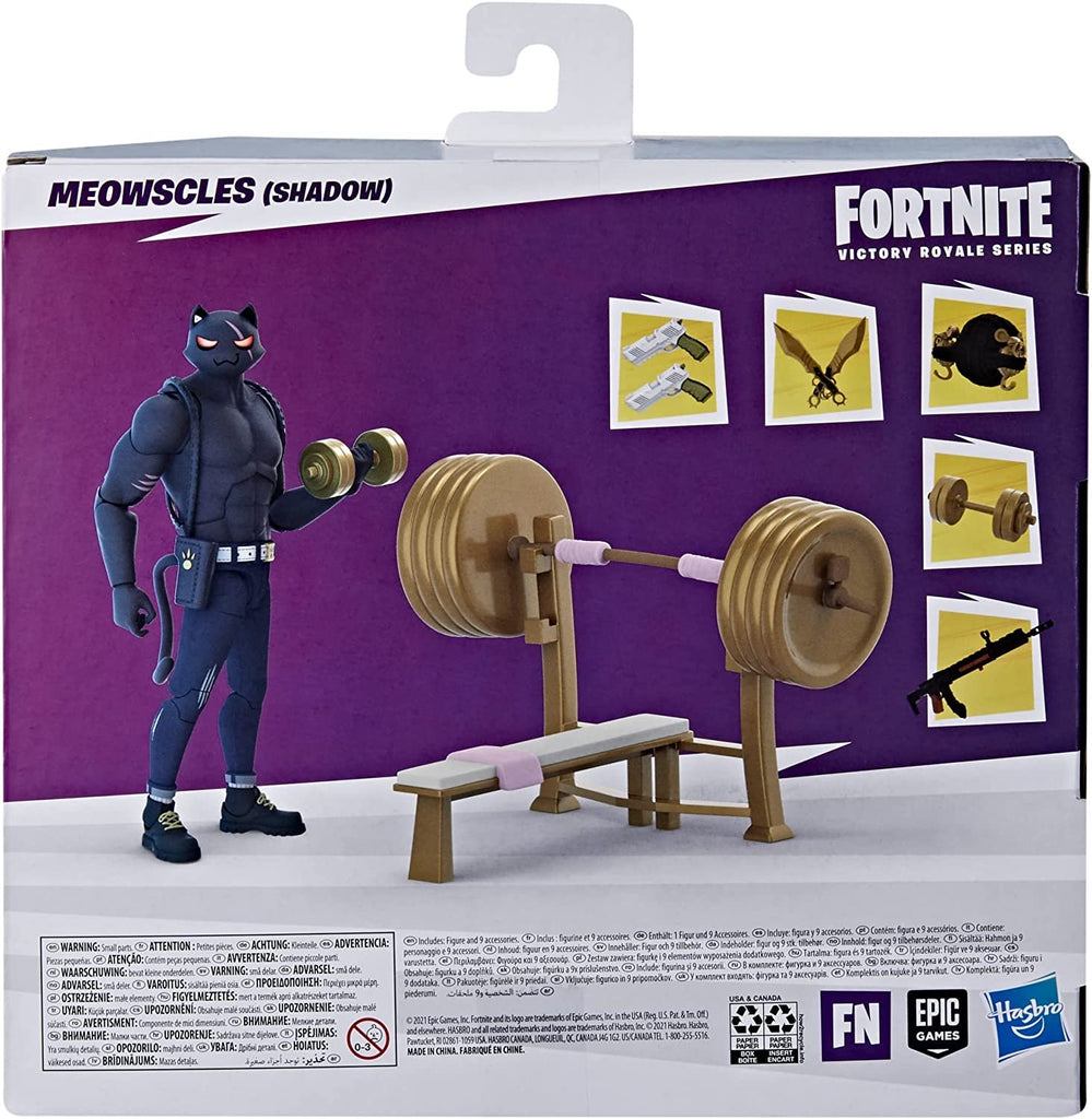 FORTNITE Hasbro Victory Royale Series Meowscles (Shadow) Deluxe Pack Collectible Action Figure with Accessories - Ages 8 and Up, 6-inch