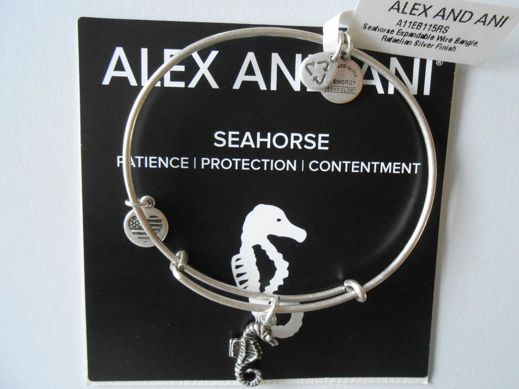 Alex and Ani Womens Seahorse Charm Bangle