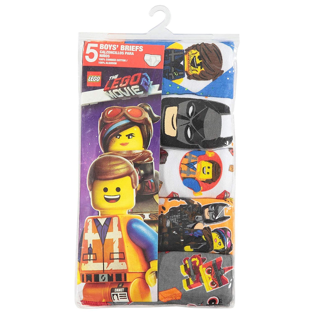 LEGO Boys Movie 2 5-Pack Breifs Or Boxer Briefs