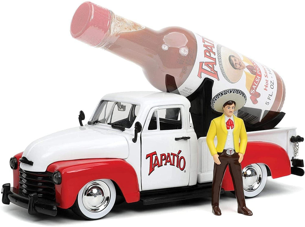 Jada 1:24 Diecast 1953 Chevy Pickup with Tapatio Bottle Holder &Figure