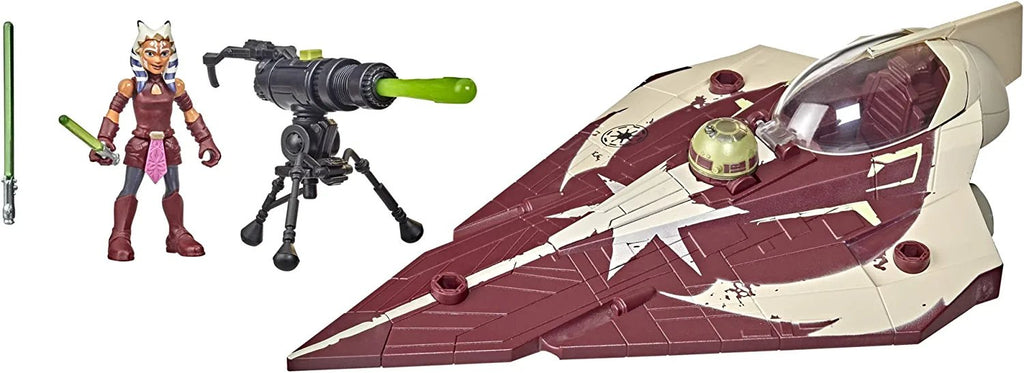 Star Wars Toys Mission Fleet Ahsoka Tano Delta-7 Jedi Starfighter, Starfighter Strike 2.5-Inch-Scale Figure and Vehicle, Ages 4 and Up, (F3790)