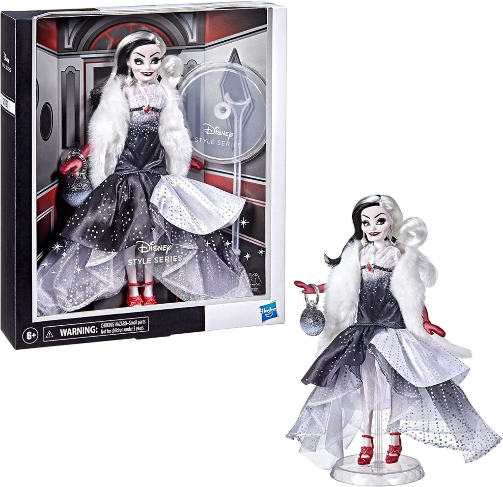 Disney Villains Style Series Cruella De Vil, Contemporary Style Fashion Doll with Accessories, Collectible Toy for Girls 6 Years and Up