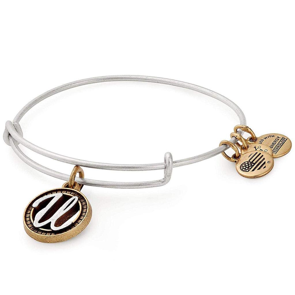 Alex and Ani Womens Initial U Charm Bangle