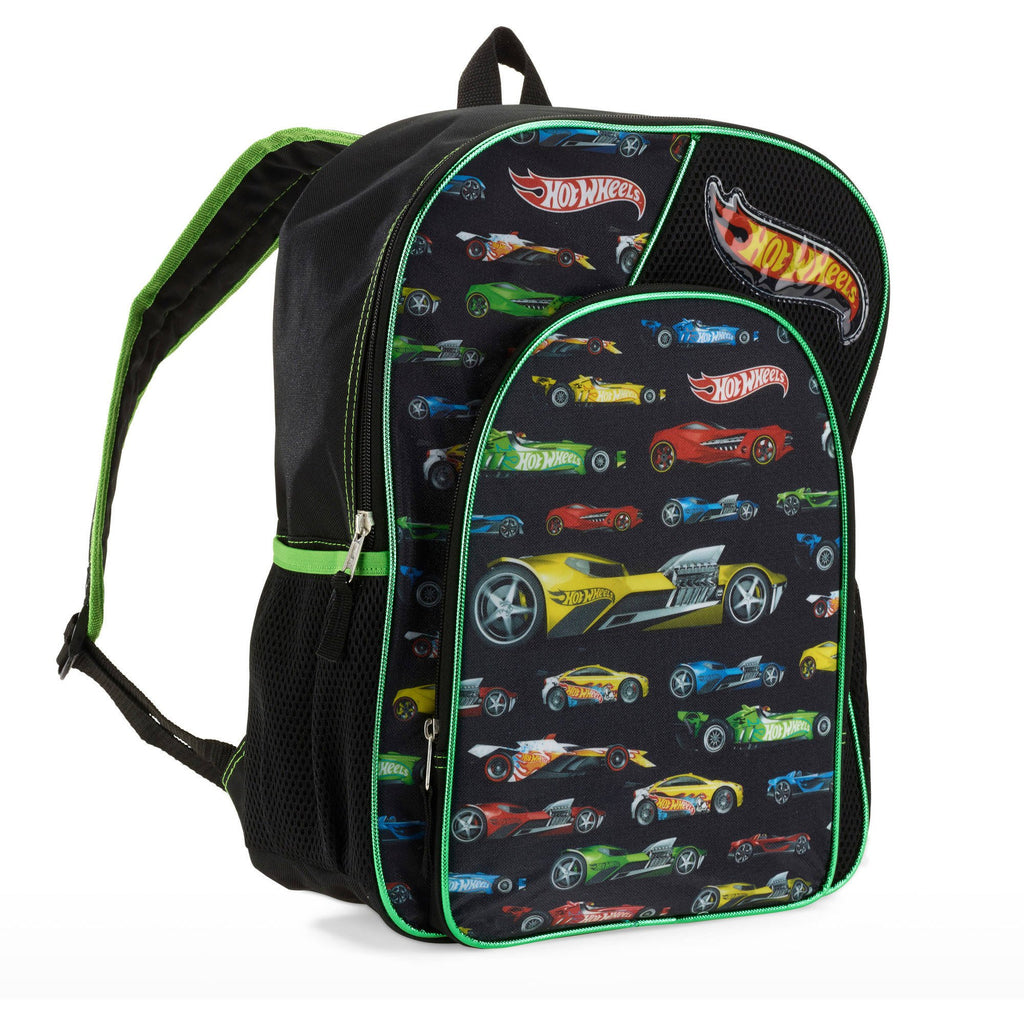 Hot Wheels Boys Backpack - Built in Storage For Hot Wheels Vehicles