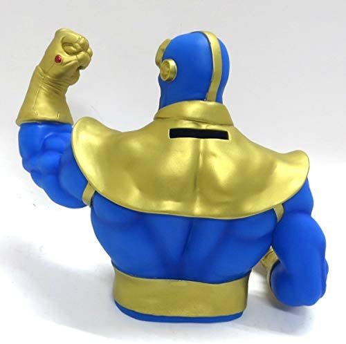 Marvel Thanos PVC Bust Bank,Multi-colored,4"