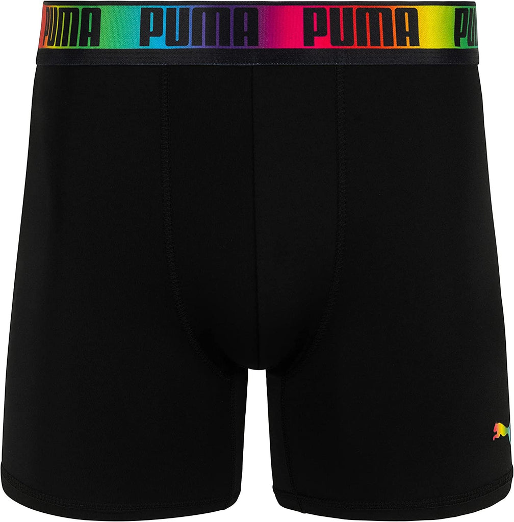 PUMA Men's Pride Boxer Brief, Rainbow, X-Large