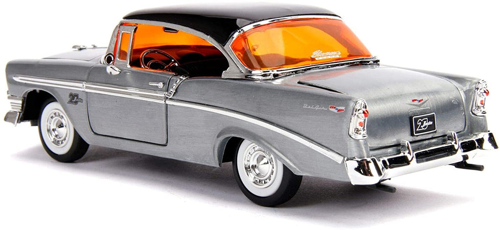 Jada Toys diecast vehicle 1: 24 Jada 20 - Showroom Floor - '56 Bel Air, Bare Metal