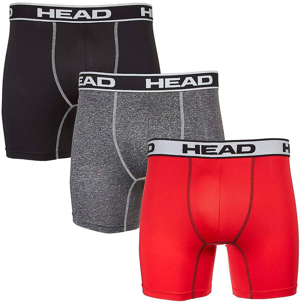 HEAD Mens Performance Underwear 3PACK Boxer Briefs