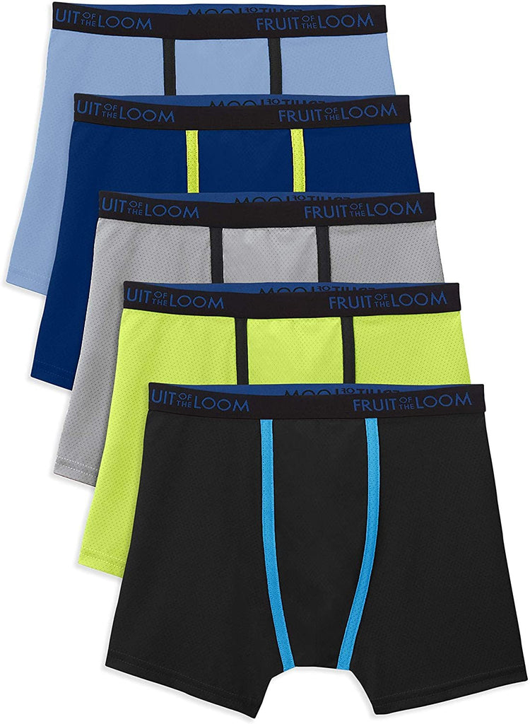 Fruit of the Loom Boys' Cooling Breathable Mesh Boxer Briefs