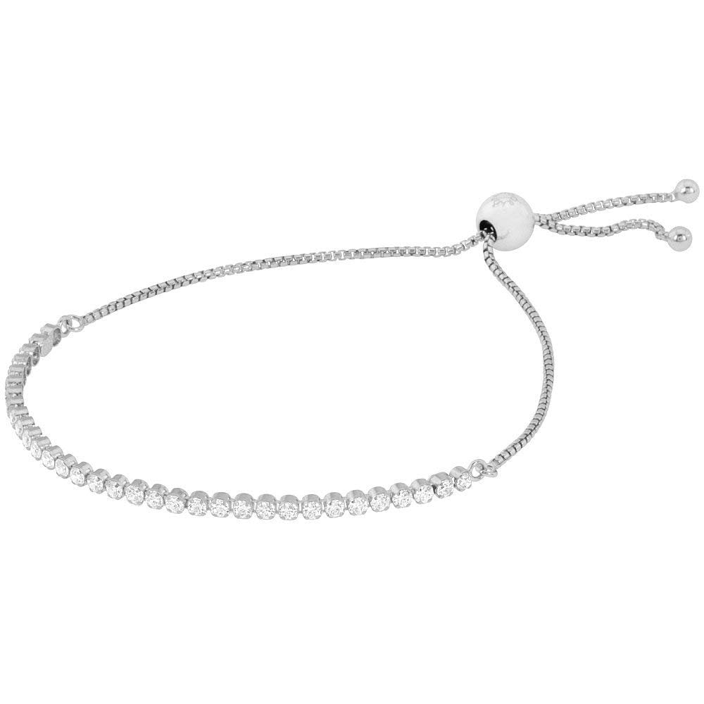 Pandora 590524CZ-2 Sterling Silver Sparkling Strand Bracelet 9.8 Inch (Adjustable)