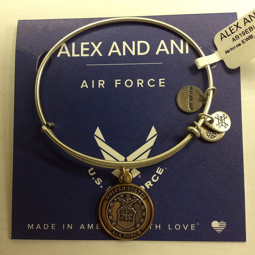 Alex and Ani Air Force Bangle Bracelet Two-Tone One Size