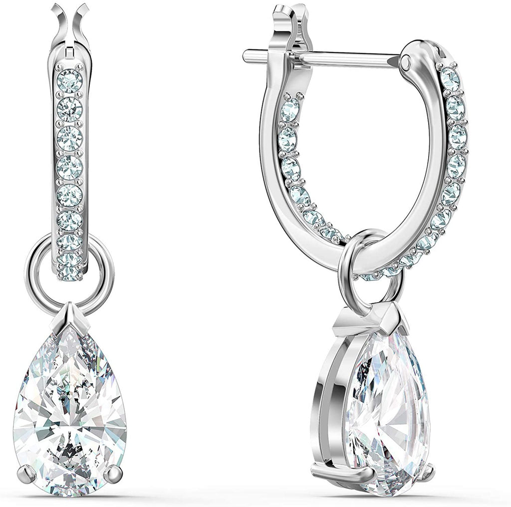 Swarovski Attract Pear Mini Hoop Pierced Earrings