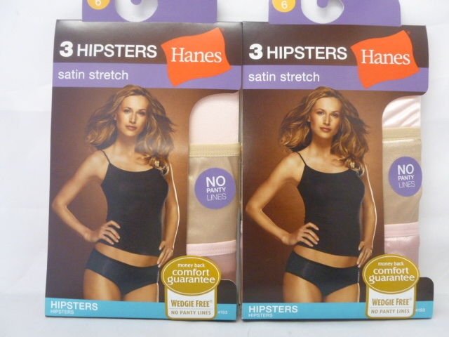 HANES 6-pack LADIES SEAMLESS BOY SHORTS/ BIKINIS/ HIPSTERS Sizes 5-9