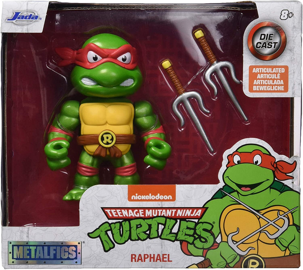 Jada Toys Teenage Mutant Ninja Turtles 4"" Raphael Die-cast Figure, Toys for Kids and Adults, red