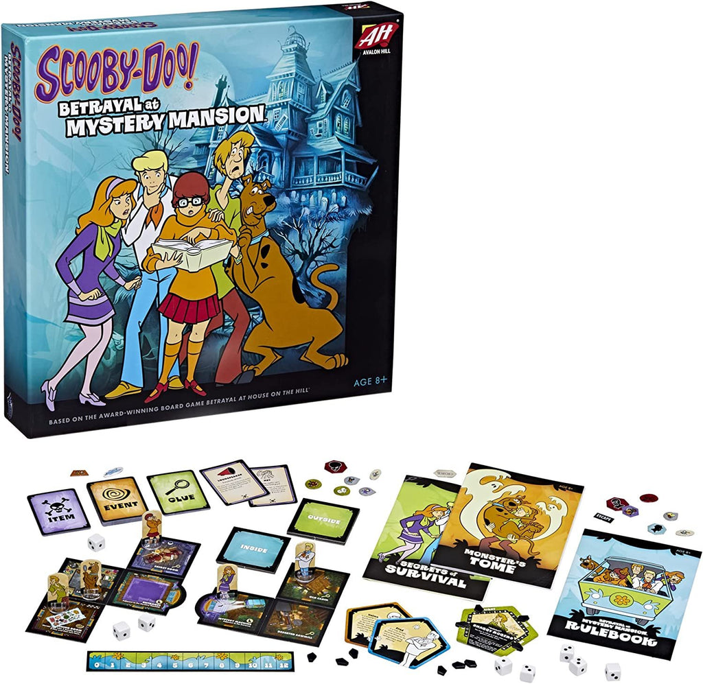 Avalon Hill Scooby Doo in Betrayal at Mystery Mansion | Official Scooby Doo + Betrayal at House on The Hill Board Game | Ages 8+ Black