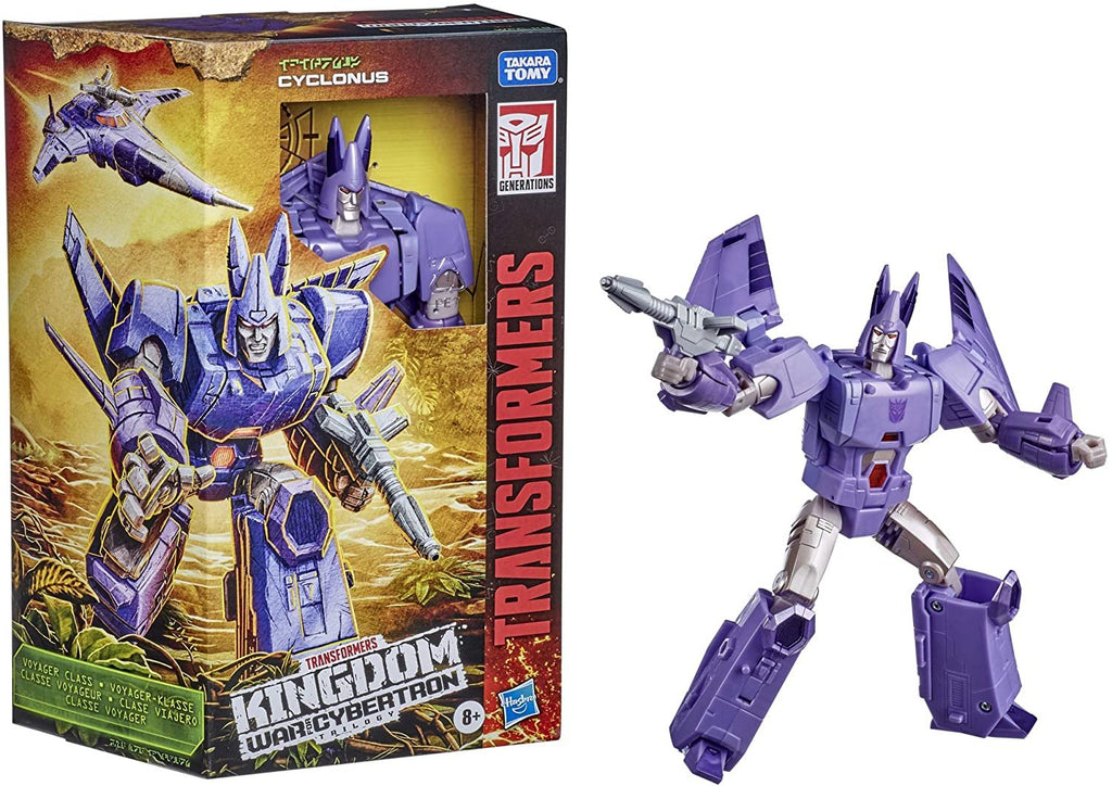 Transformers Toys Generations War for Cybertron: Kingdom Voyager WFC-K9 Cyclonus Action Figure - Kids Ages 8 and Up, 7-inch