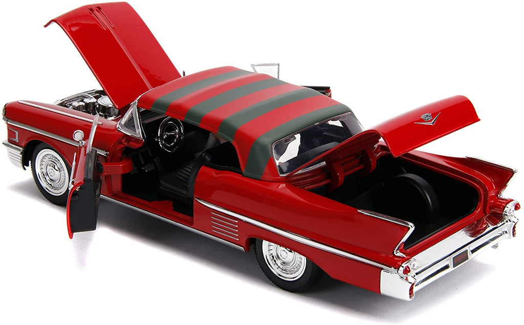 Jada Toys 1:24 Nightmare - '57 Cadillac W/Figure, Red, Standard, 26066