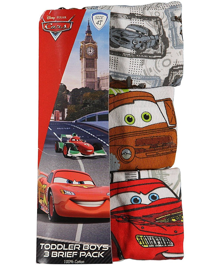 Cars Underwear 3-Pack for Toddler Boys (2T-8)