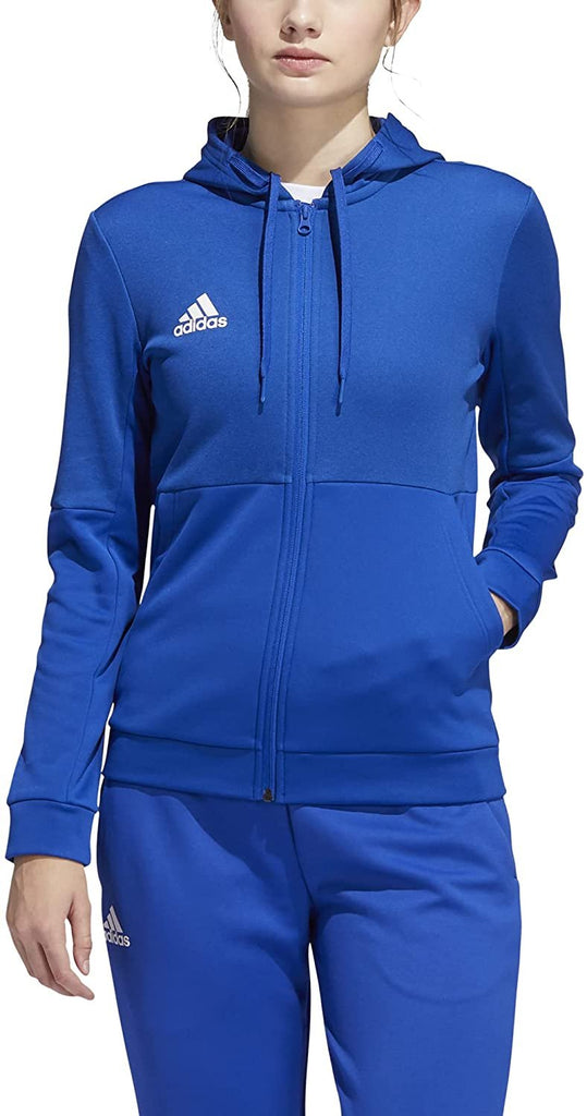 Adidas Women's TI FZ Full-Zip Jacket, Moisture Wicking - Navy Blue/White