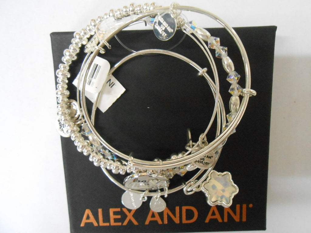 Alex and Ani Be Merry Set of 4 Bangle Bracelet