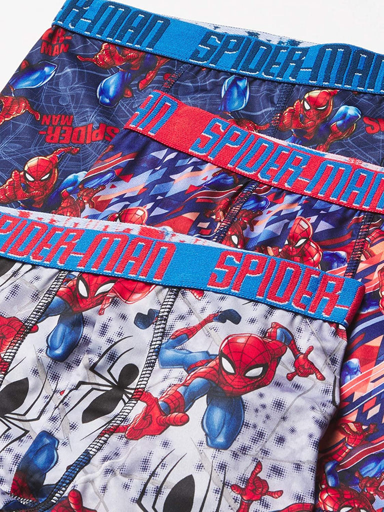 Spiderman Boys' 5 100% Cotton Or 7-pk Polyblend Boxer Briefs in Sizes 4, 6, 8, 10, and 12