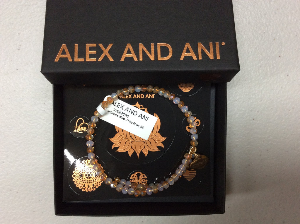 Alex and Ani Womens Brilliance Wrap Fiery Glow