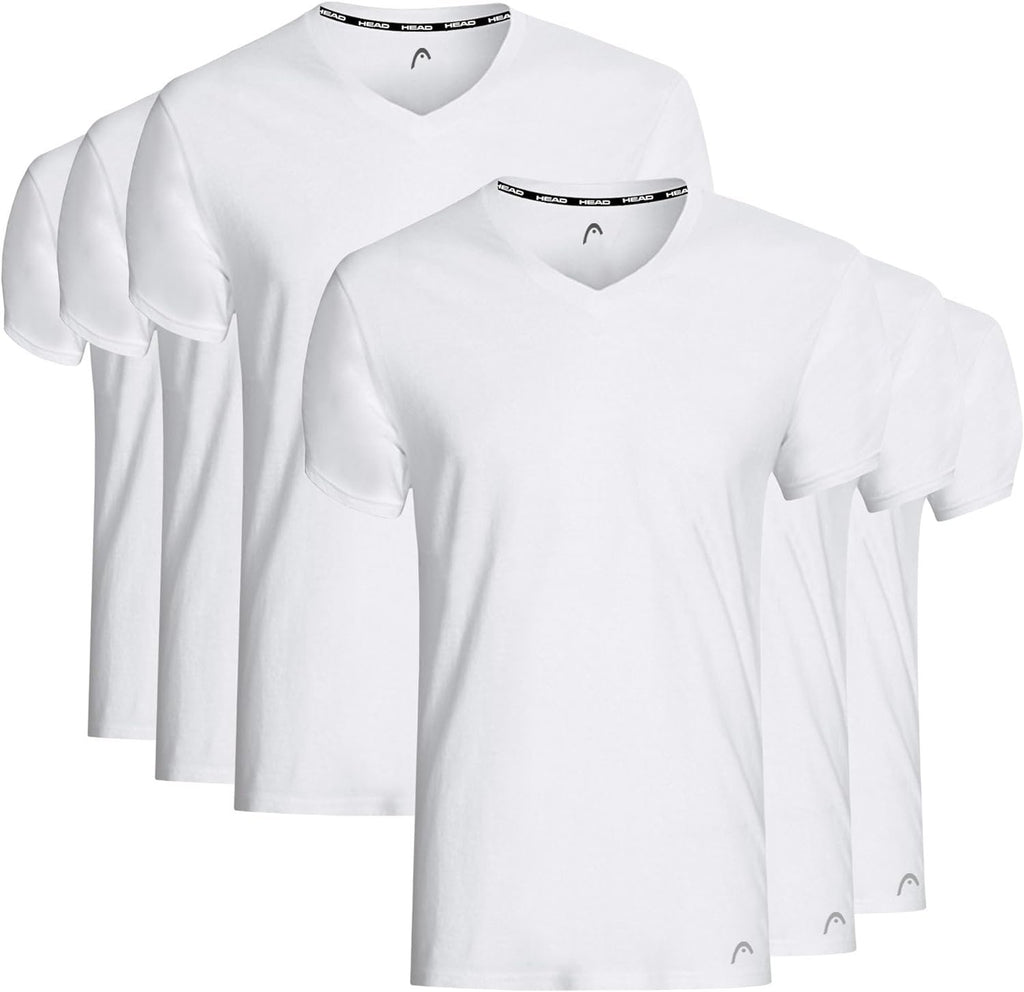 HEAD Men's White Crew Neck Tee 6-Pack - Sizes S-2X