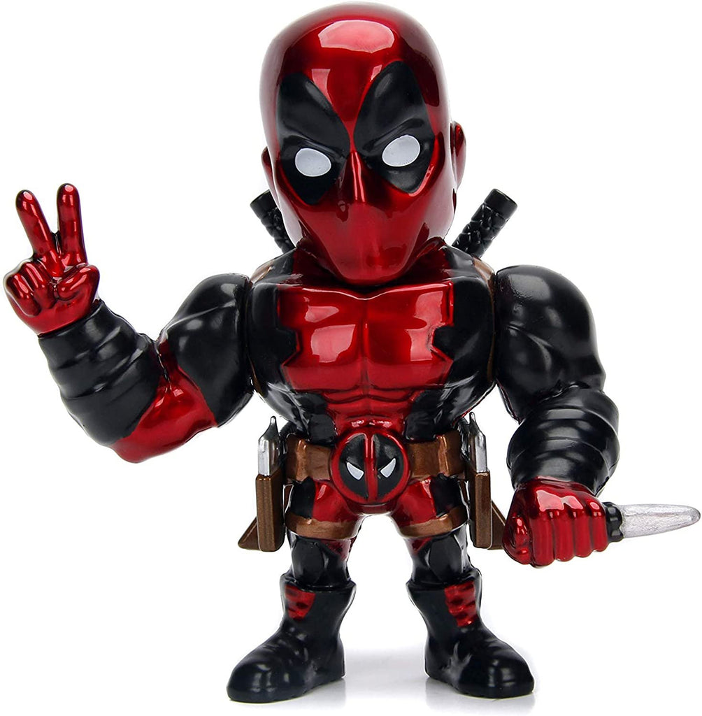 Jada Toys Metalfigs 4" Marvel - Deadpool Collectible Figure, Red