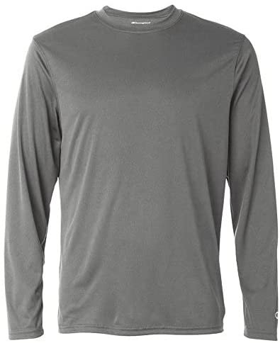 Champion Men's Long Sleeve Double Dry Performance T-Shirt, Dark Green, Large