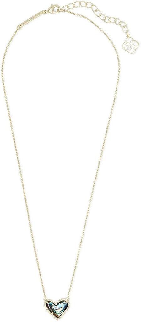 Kendra Scott Ari Heart Adjustable Length Pendant Necklace for Women, Fashion Jewelry