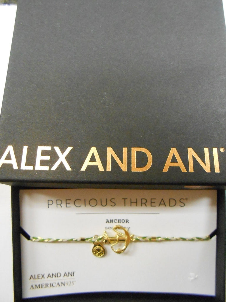 Alex and Ani Womens Precious Threads - Anchor Succulent Braid Bracelet