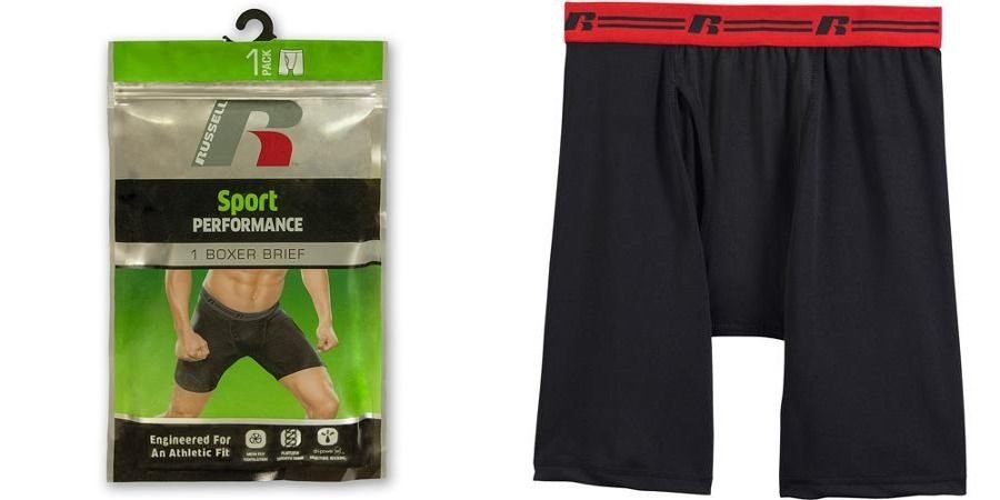 NEW RUSSELL SPORT PERFORMANCE MEN'S 1 OR 3 PACK  BOXER BRIEFS S-2X SPANDEX!!