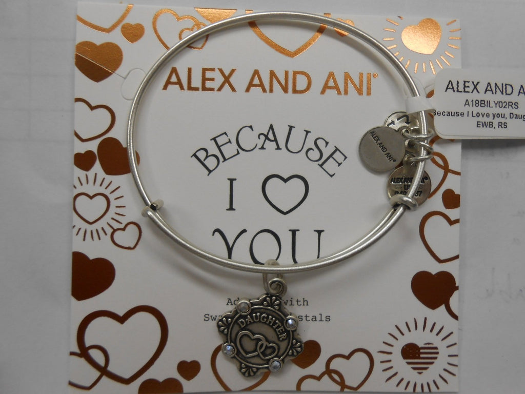 Alex and Ani Womens Because I Love You Daughter III Bangle