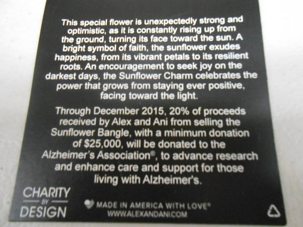 Alex and Ani Charity by Design Sunflower Bangle Bracelet