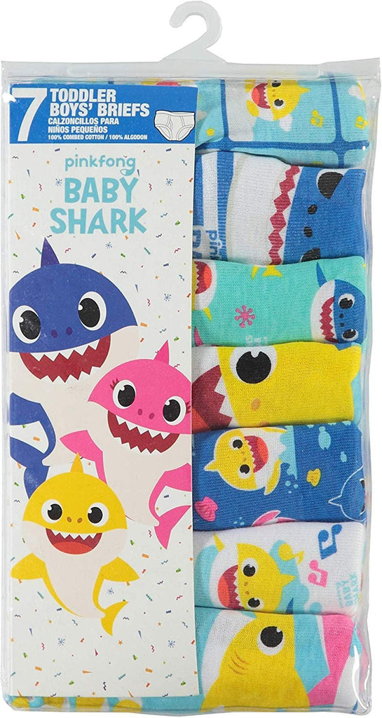 Handcraft Boys' Toddler Baby Shark 7pk Briefs